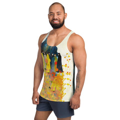 High-quality SurArt 126 Men's Tank, combining artistic flair with surfer comfort.