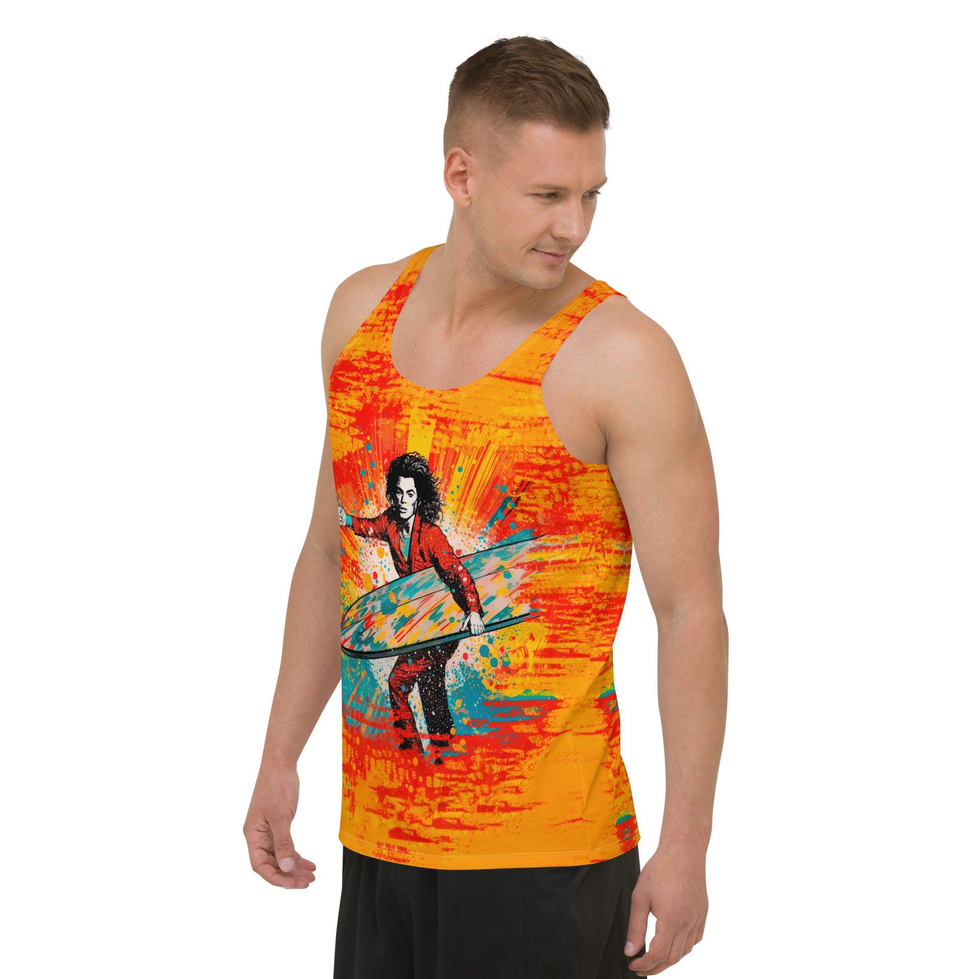 Men's Surfer's Paradise All-Over Print Tank Top Catch The Perfect Break - Beyond T-shirts