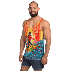 Surf Adventure Awaits All-Over Print Men's Tank Top Embrace The Call Of The Sea - Beyond T-shirts