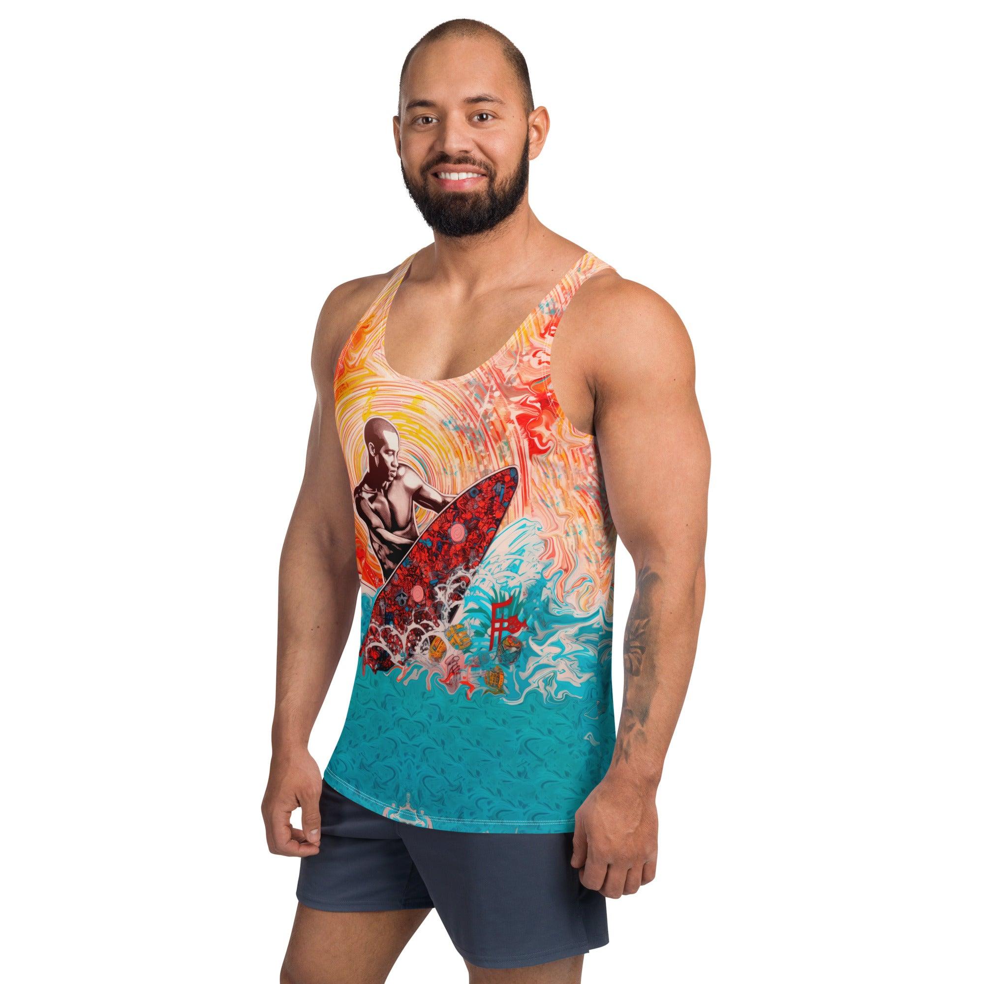 Surf's Calling All-Over Print Men's Tank Top Ride The Waves With Passion - Beyond T-shirts