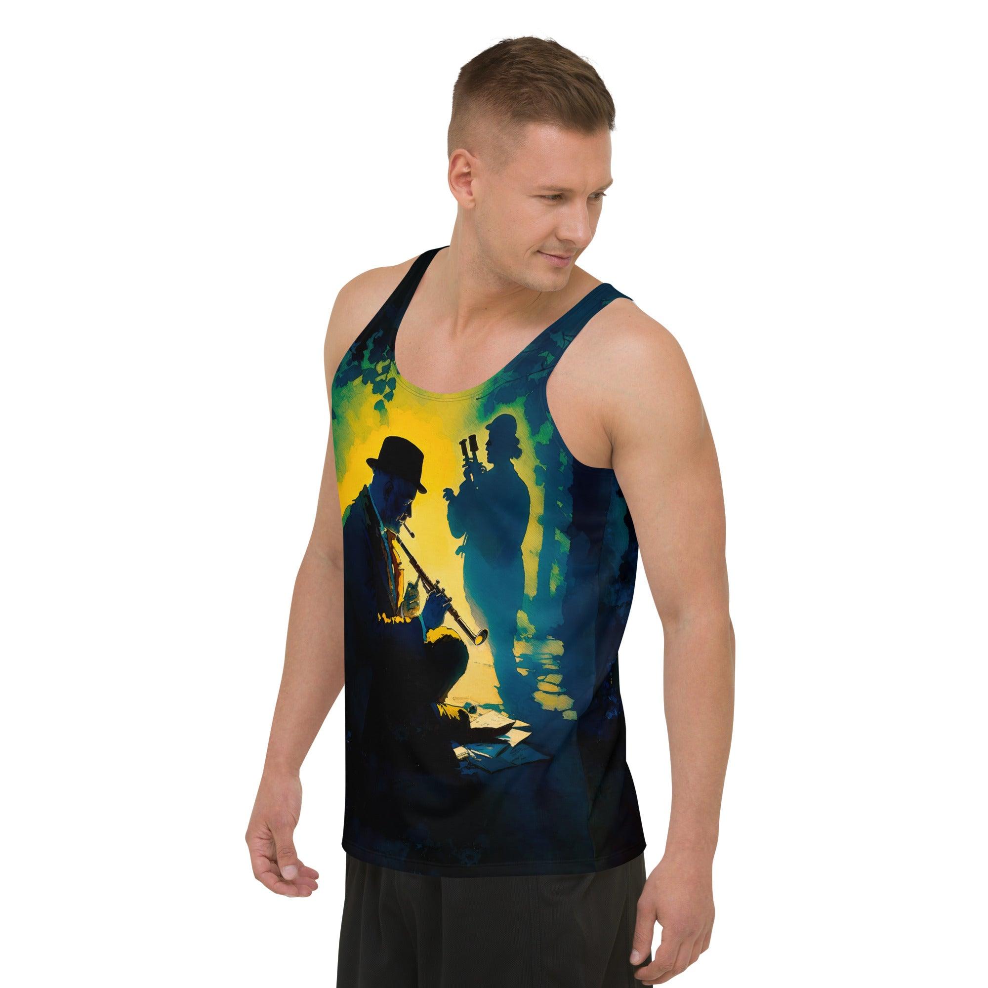 Retro Vinyl Record Men's Tank Top - Music Lover's Delight - Beyond T-shirts