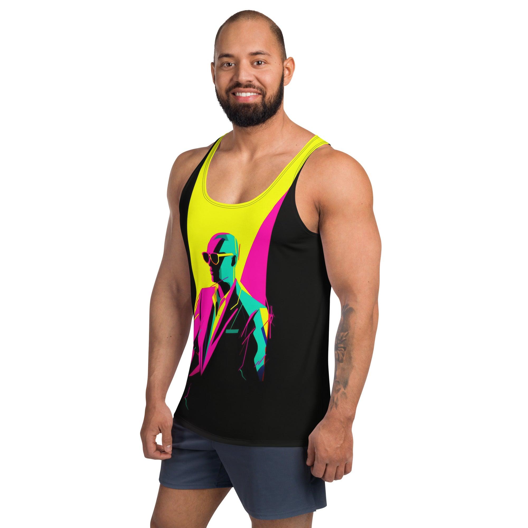 High-Fashion Extravaganza Men's All-Over Print Tank Top - Beyond T-shirts