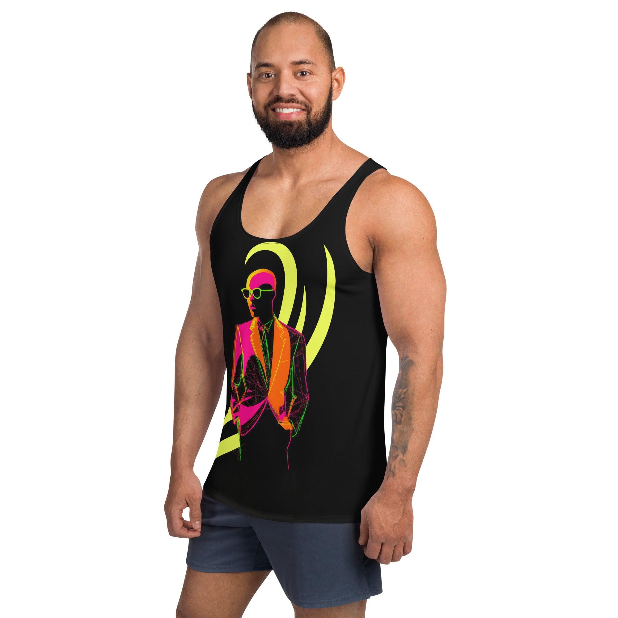 Abstract Art Fusion Men's All-Over Print Tank Top - Beyond T-shirts