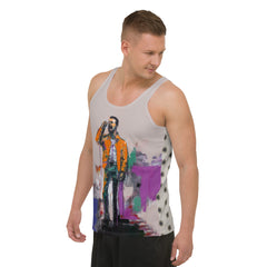 Monochrome Harmony All-Over Print Men's Tank Top
