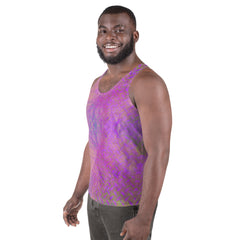 Plush Pinstripe Texture Men's Tank Top