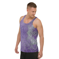 Linen Elegance Texture Men's Tank Top
