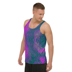 Plush Chevron Texture Men's Tank Top