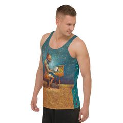 Jazz Cat All-Over Print Men's Tank Top