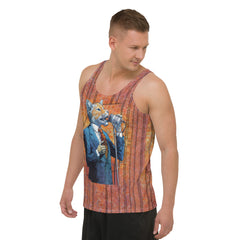 Spectacled Cat All-Over Print Men's Tank Top