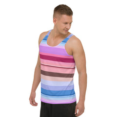 Fiesta Fiesta Colorful Stripe All-Over Print Men's Tank Top