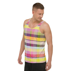 Step into a galaxy of style with the Galactic Wave Men's Tank Top, blending comfort with the allure of the cosmos.