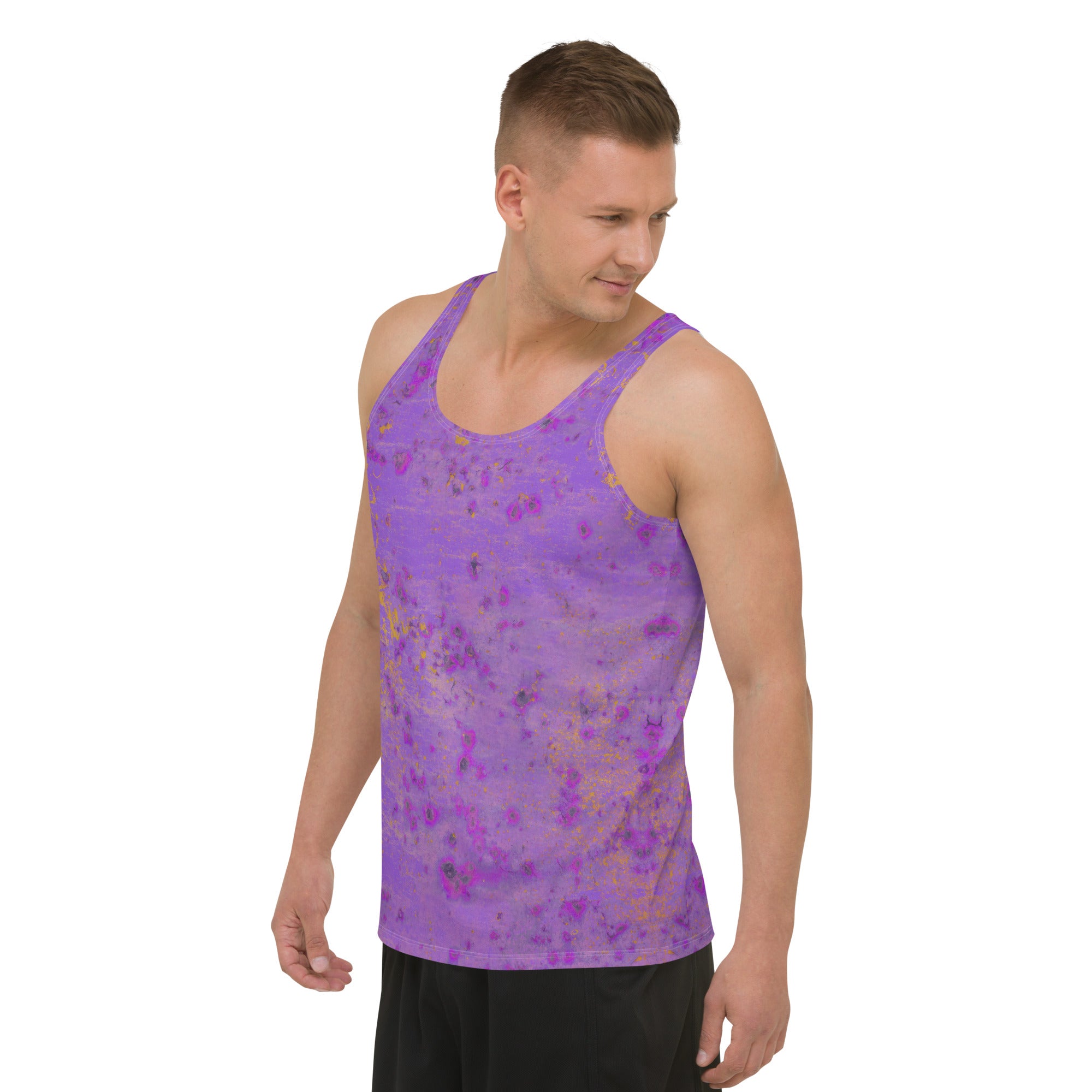 Stand Out with Technicolor Dream Colorful Men's Tank Top