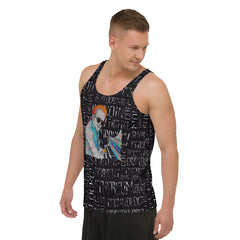 Comfortable and stylish street art tank top for men, perfect for hot days.