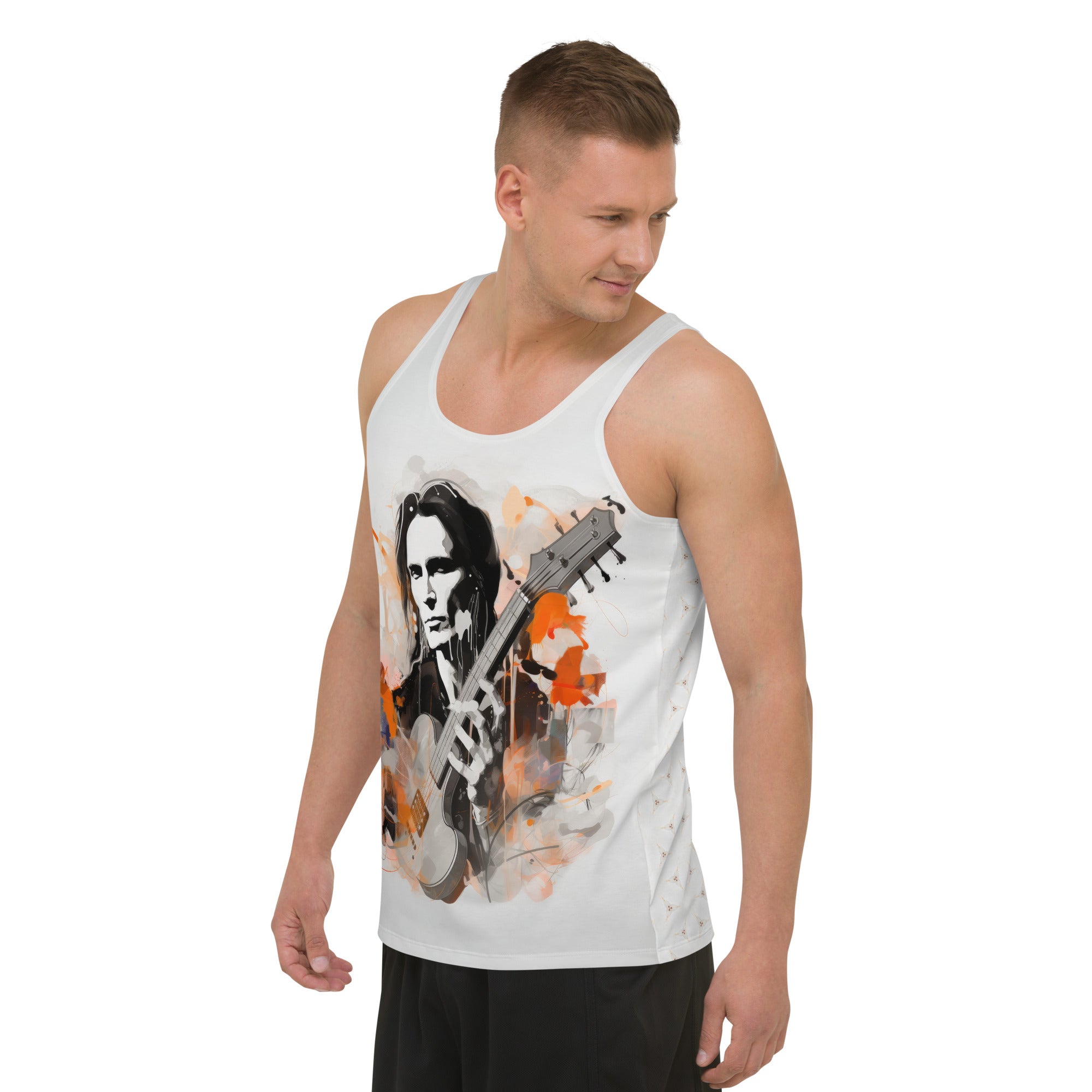 Men's Eclipse Shadow tank top laid flat.