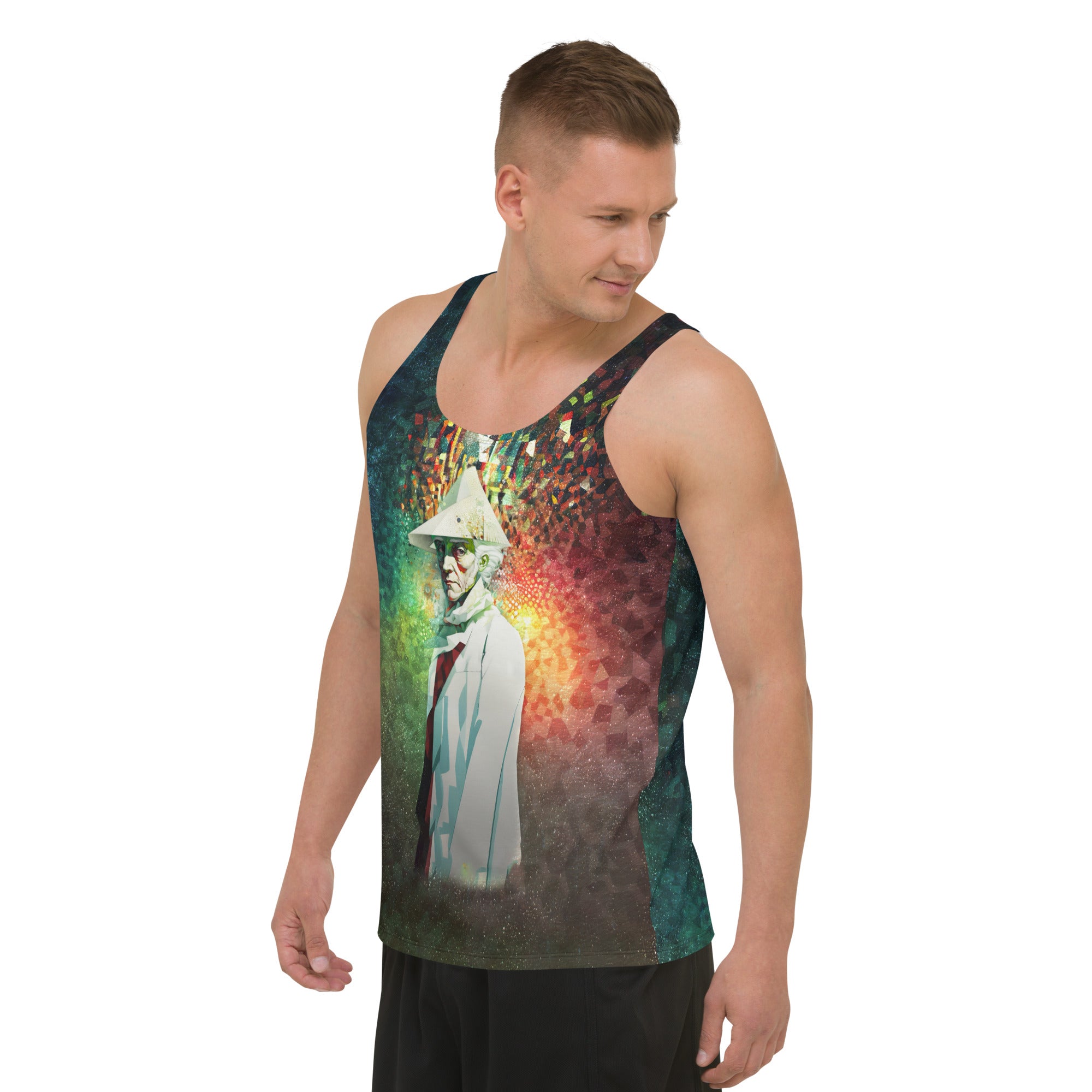 Cosmic Elegance Men's Tank Top - Side View