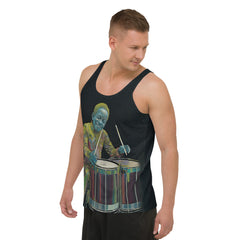Sonic Flow Men's Tank Top folded neatly for display.