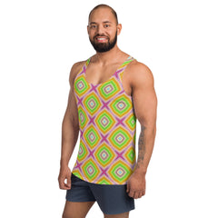 Close-up of Tribal Fusion Men's Tank Top design