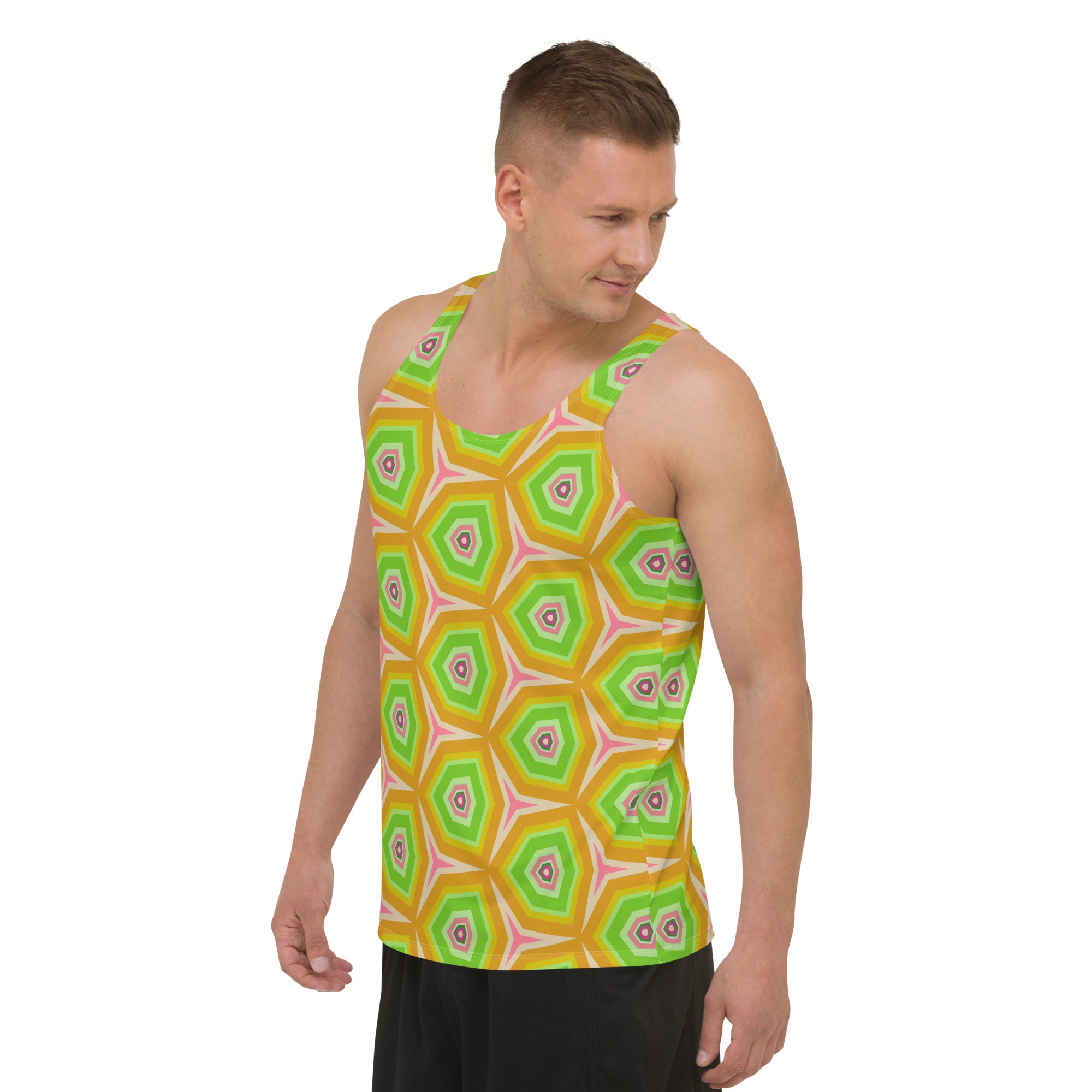 Close-up of Abstract Waves Men's Tank Top design