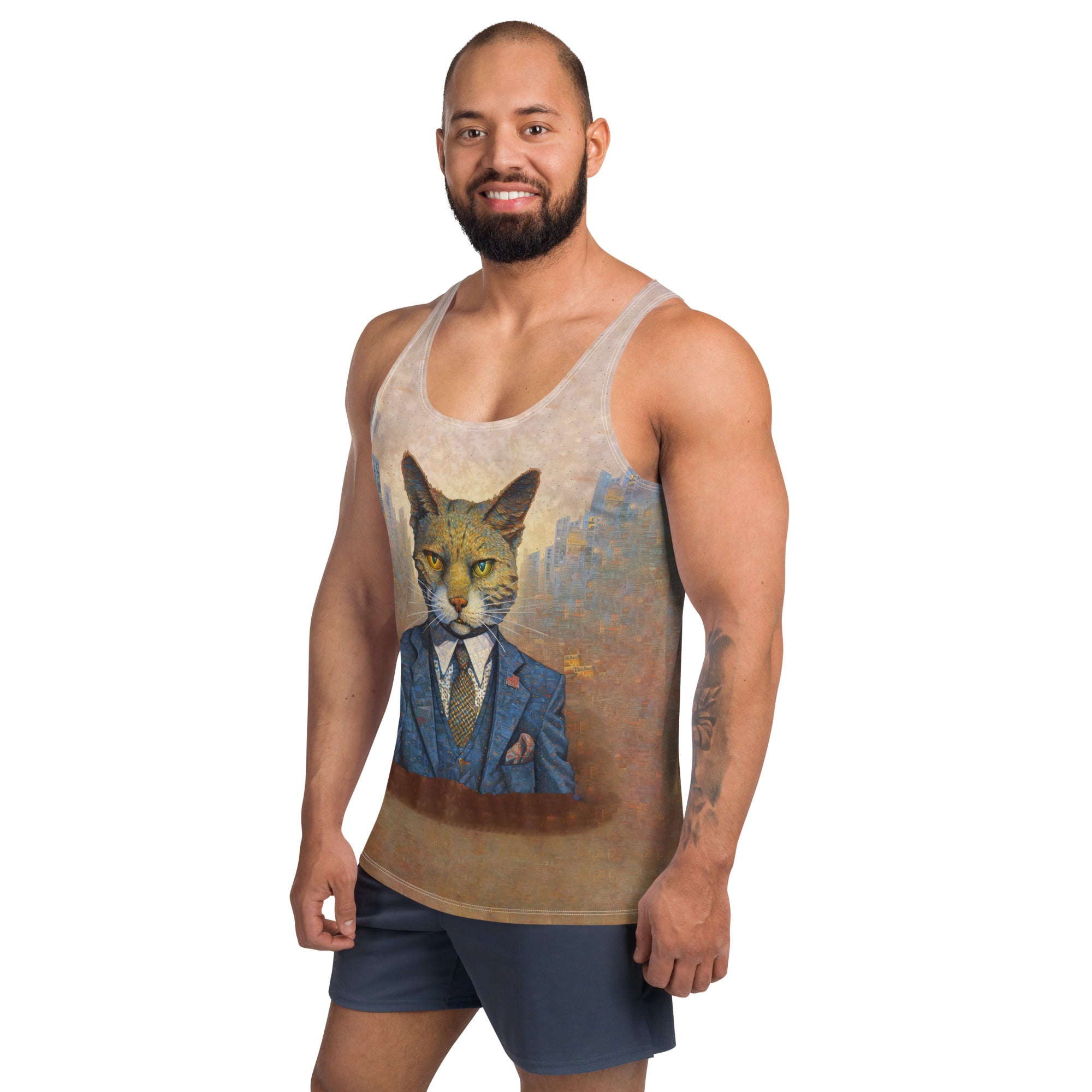 Stylish cat-themed men's apparel