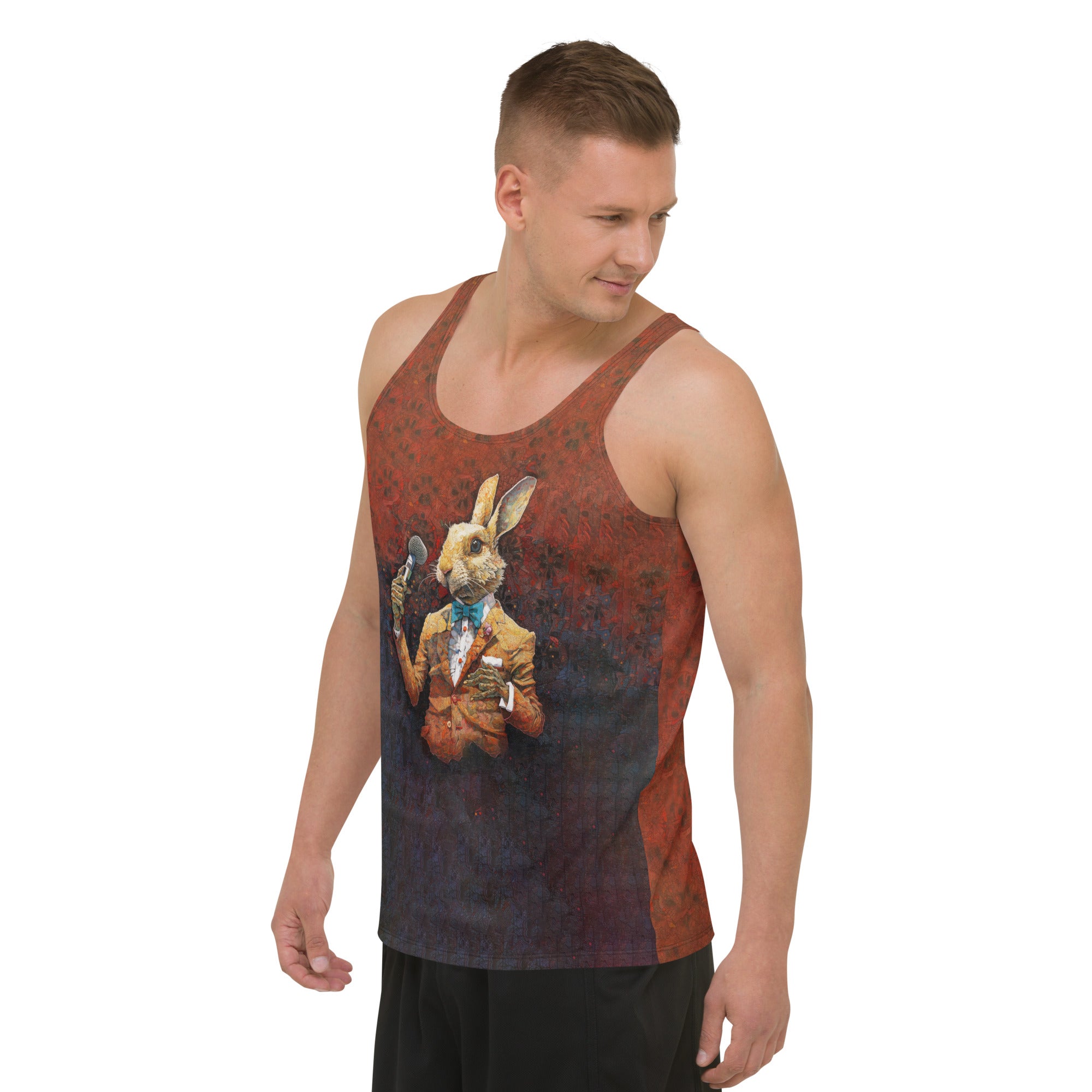 Casual wear men's rabbit-themed tank top