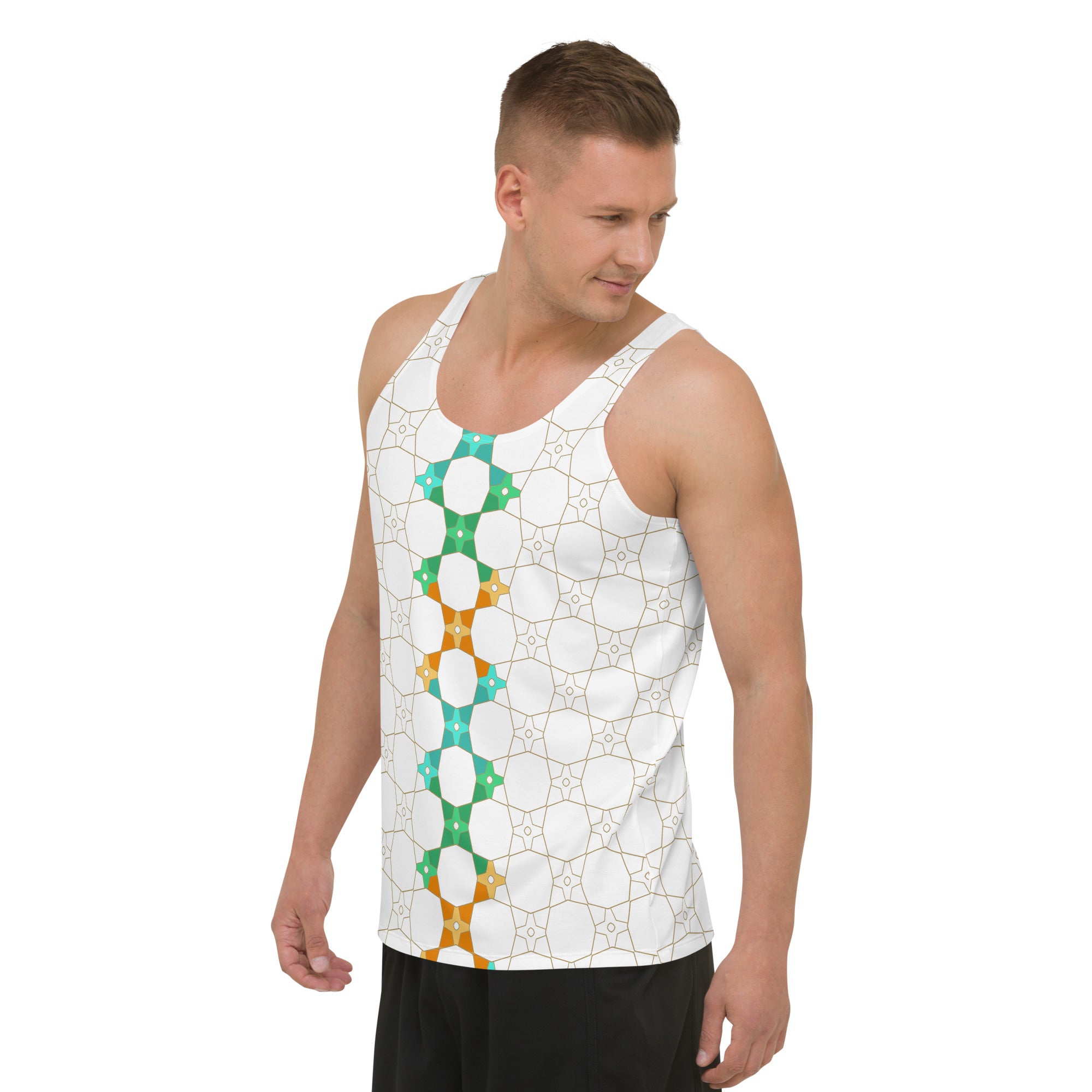 Casual summer look with Artistic Brushstrokes Men's Tank Top