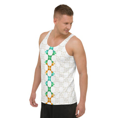 Casual summer look with Artistic Brushstrokes Men's Tank Top