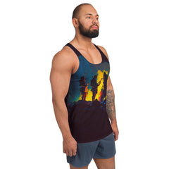 NS 847 Men's tank top in gym setting.