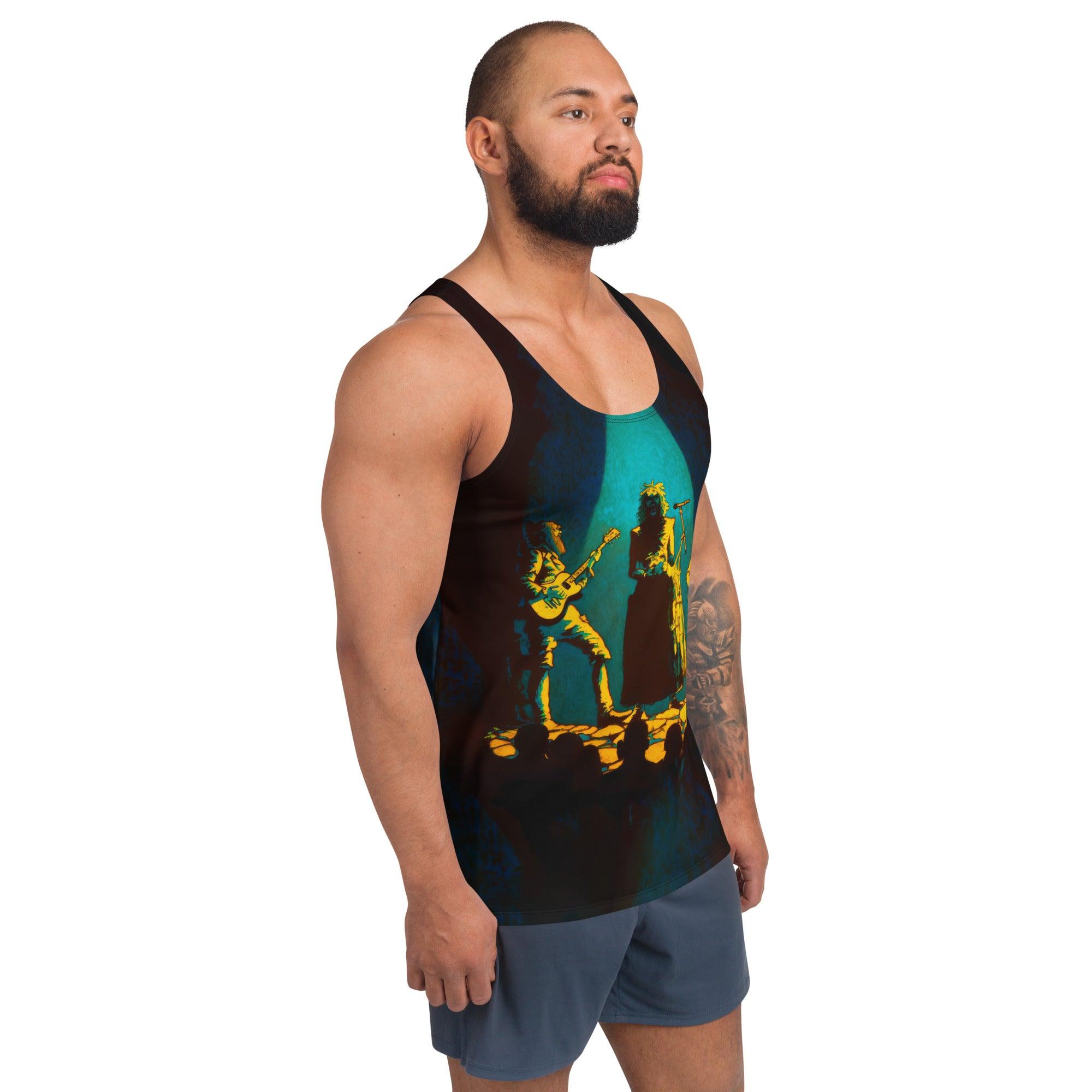 NS 851 Men's Tank Top in gym setting.