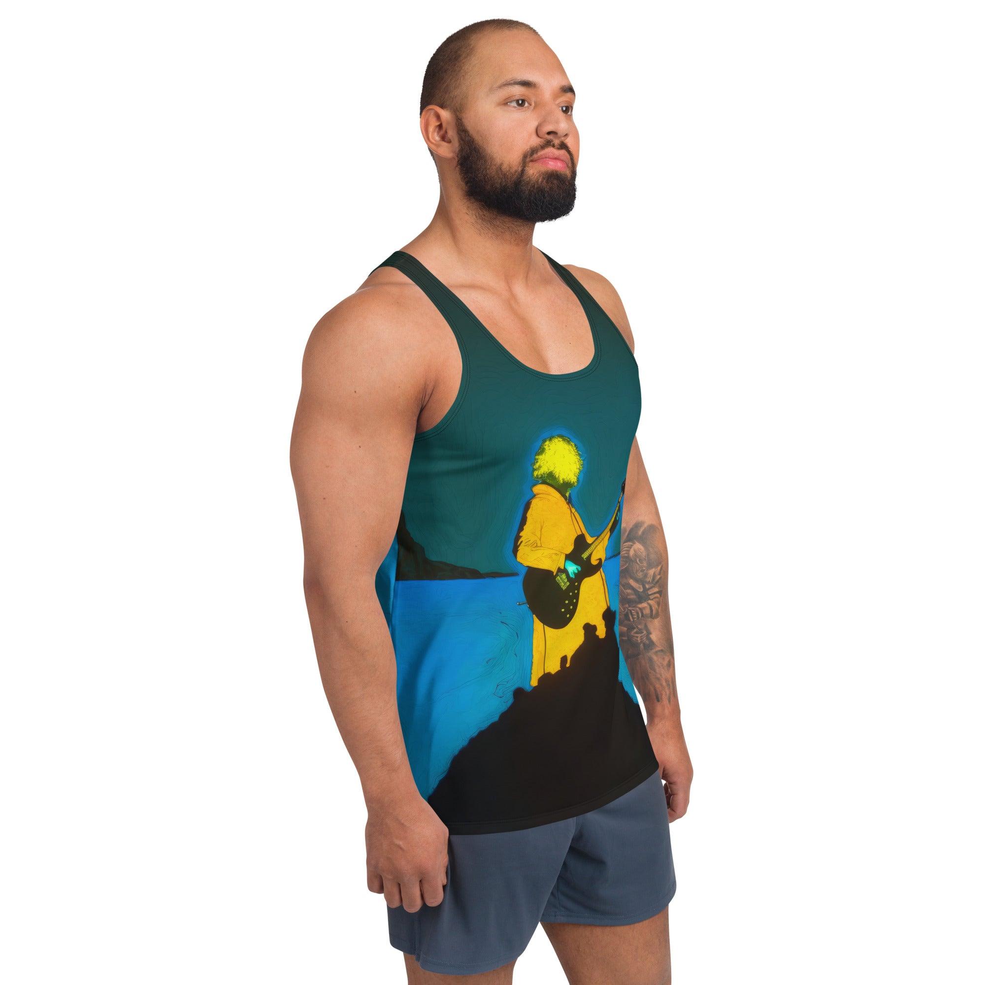 NS 858 Men's Tank Top front and back view.
