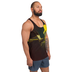 High-quality SurArt 91 Men's Tank, blending durability with unique art for the modern beachgoer.