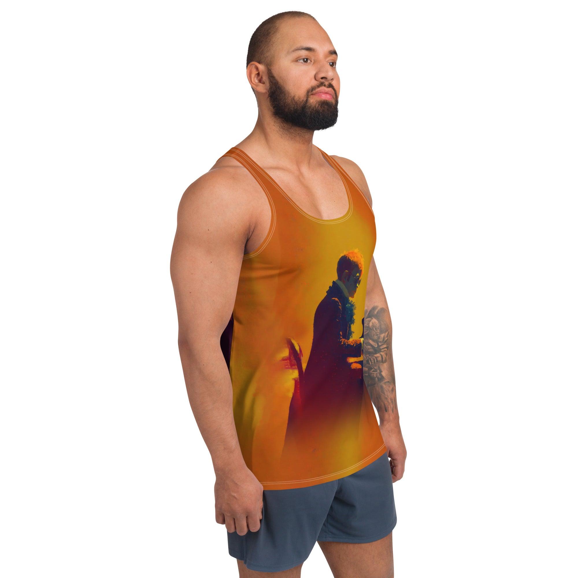 Eye-catching SurArt 93 Tank Top with artistic prints, ideal for making a statement at the beach or on the street.