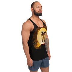 Premium quality SurArt 95 Men's Tank, blending artistic flair with surfwear durability.