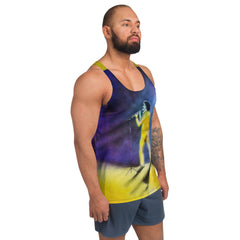 Eye-catching SurArt 103 Men's Tank, perfect for those who love surf culture and cutting-edge design.