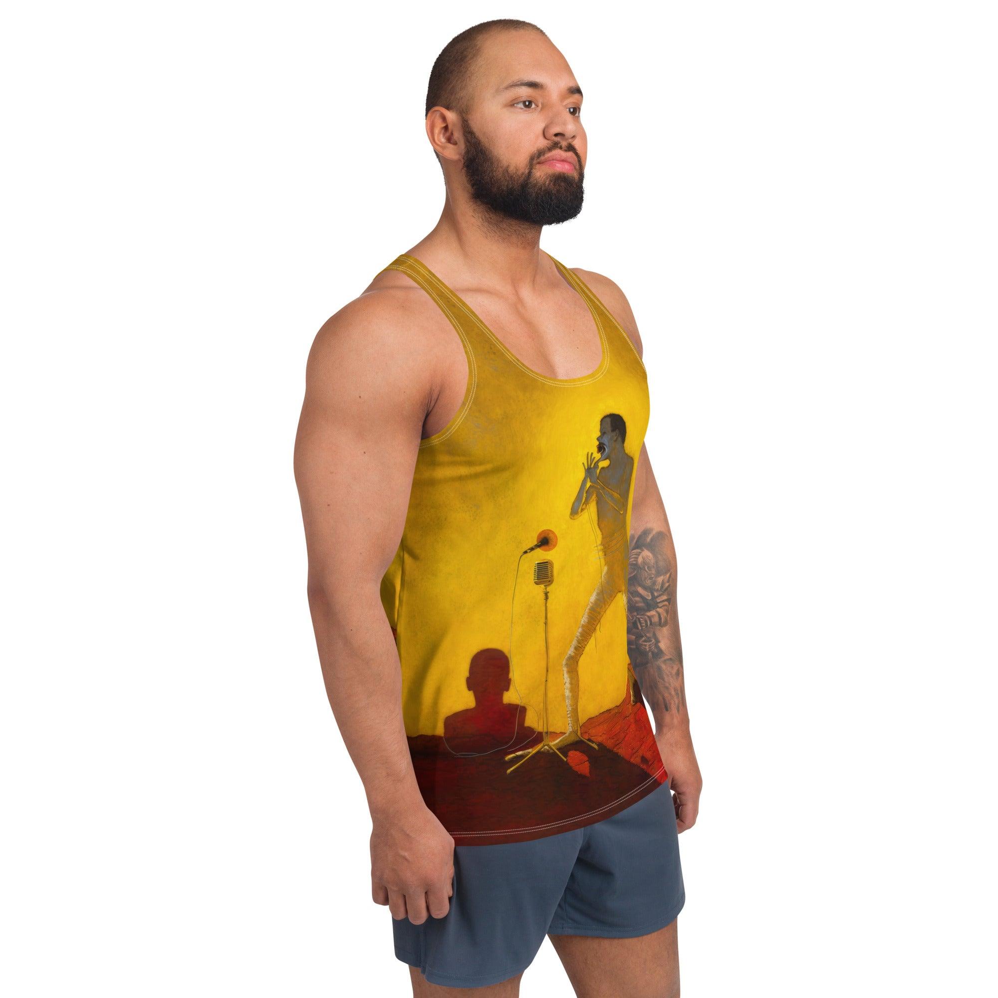 Surf-inspired SurArt 109 Tank Top design, offering a statement piece for those who value originality and style.