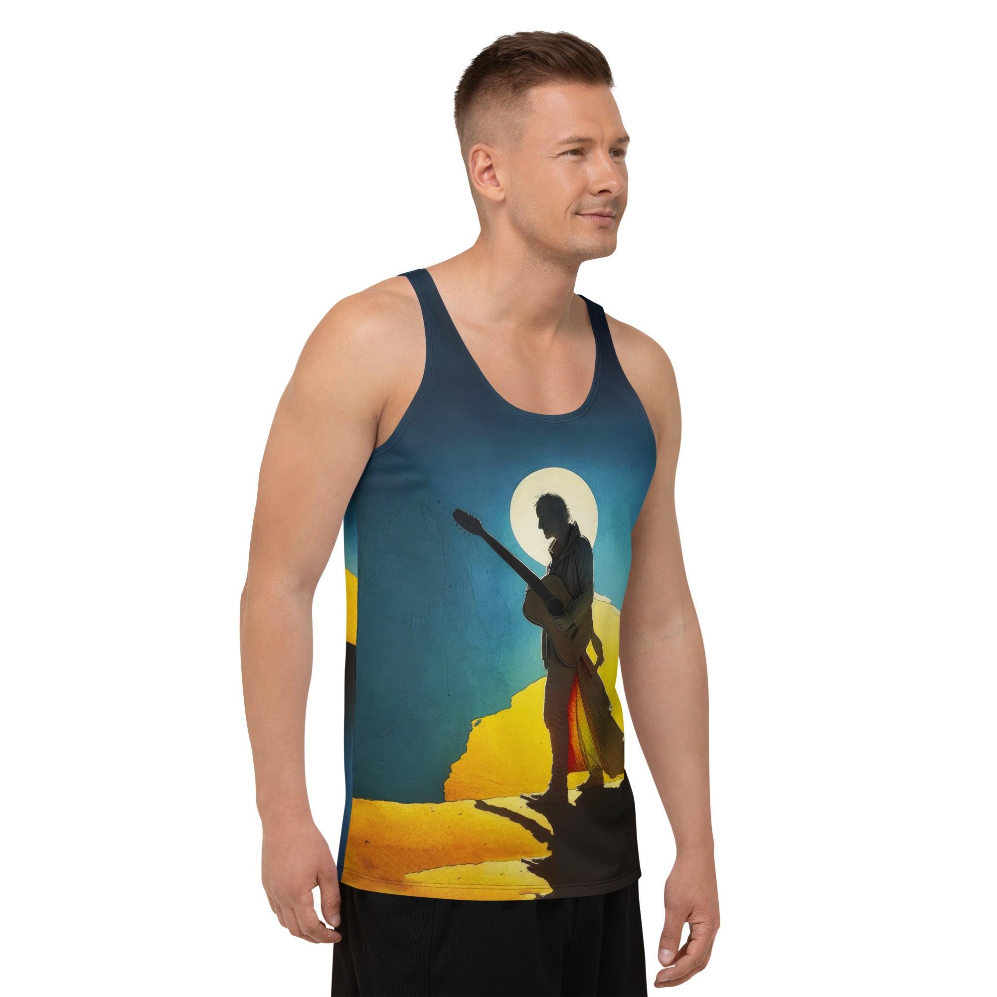 Eye-catching SurArt 113 Tank Top, perfect for those who appreciate originality and style in their surf gear.