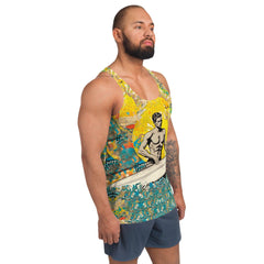 Men's Surfing Bliss All-Over Print Tank Top Embrace The Coastal Vibe - Beyond T-shirts