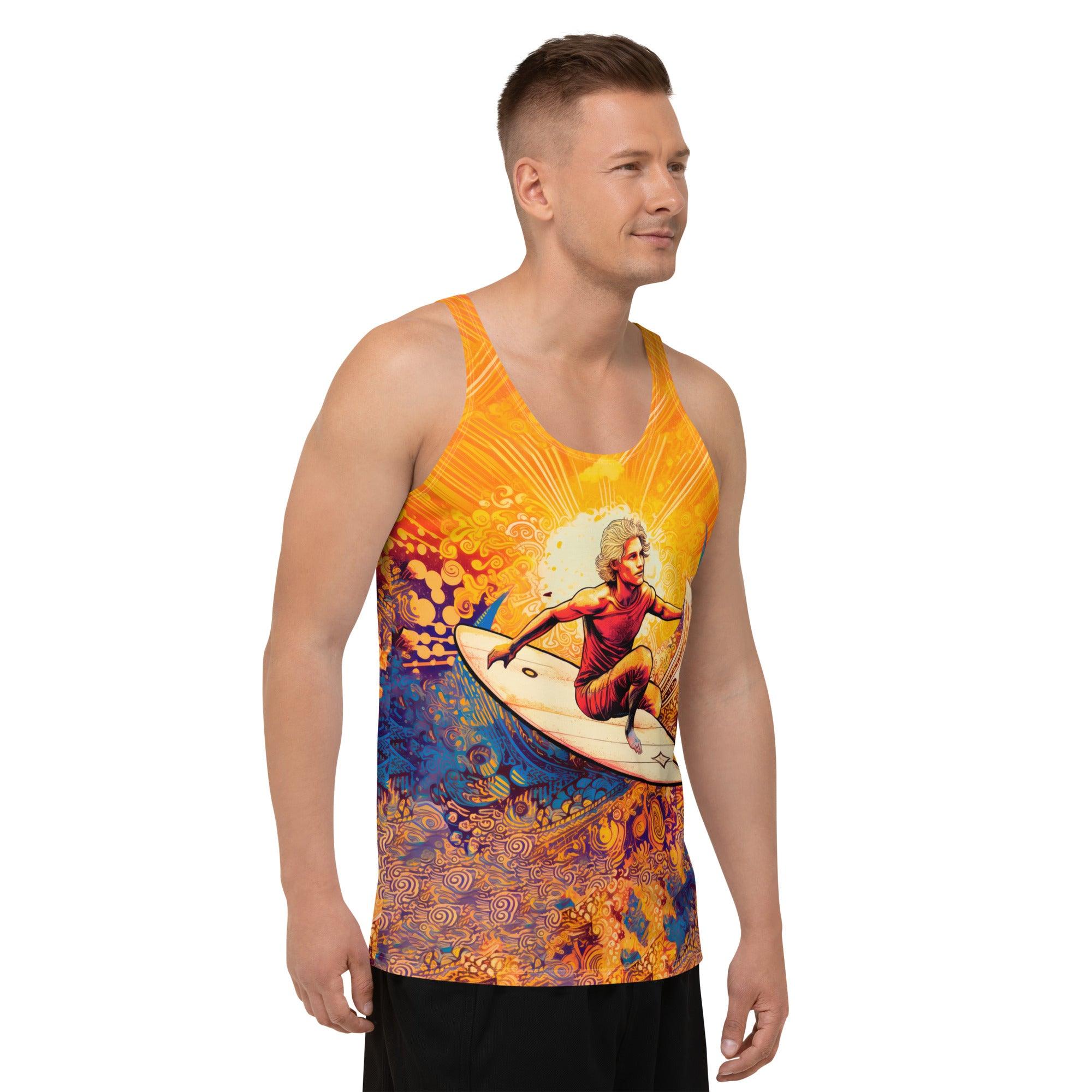 Wave Rider All-Over Print Tank Tee - Beyond T-shirts