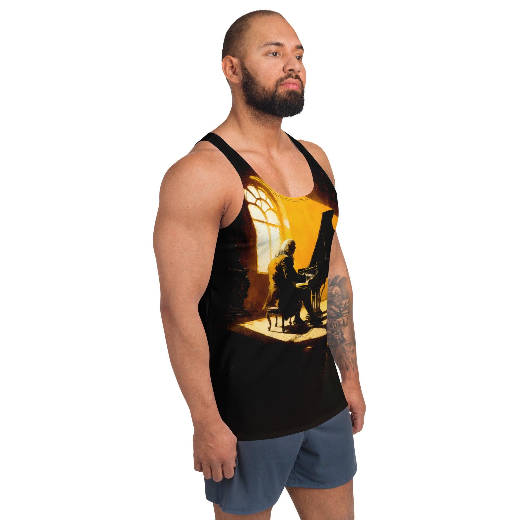 Harmonious Vibes: Men's All-Over Print Music Tank - Beyond T-shirts