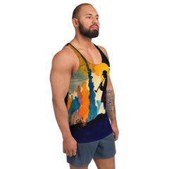 Rock Your Style: Men's Music Pattern Tank Top - Beyond T-shirts