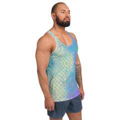 Linen Serenity Texture Men's Tank Top