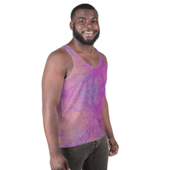 Plush Pinstripe Texture Men's Tank Top