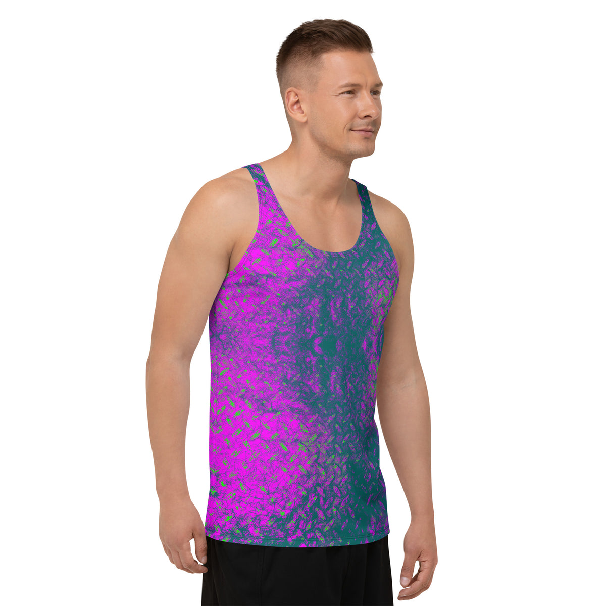 Plush Chevron Texture Men's Tank Top