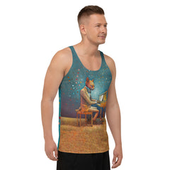 Jazz Cat All-Over Print Men's Tank Top