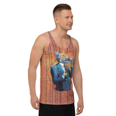 Spectacled Cat All-Over Print Men's Tank Top