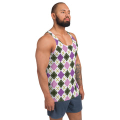 Intricate Diamond Whirlwind All-Over Print Men's Tank Top