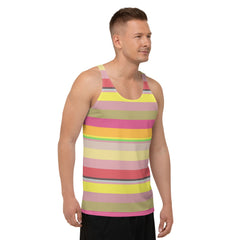 Carnival Confetti Colorful Stripe All-Over Print Men's Tank Top