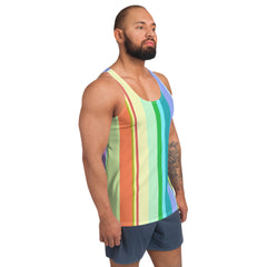 Fashionable Men's Tank Top with Pinstripe design for summer.