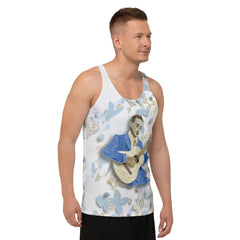 Back view of Electro Beat men's tank top, highlighting the design and fit.