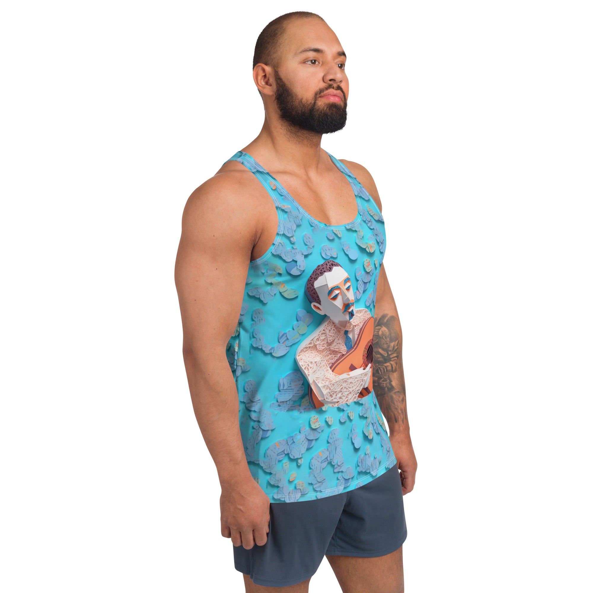 Man wearing Country Serenade Tank Top at summer music festival