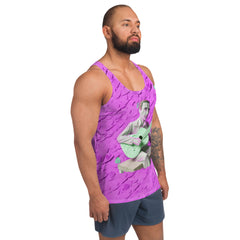 Stylish Indie Acoustic Tank Top for men - Side view